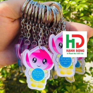 Móc Khóa Mica In UV Theo Yêu Cầu