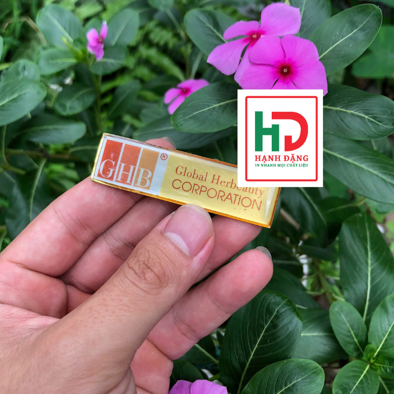 Tem Nhôm Đổ Keo Logo Doanh Nghiệp