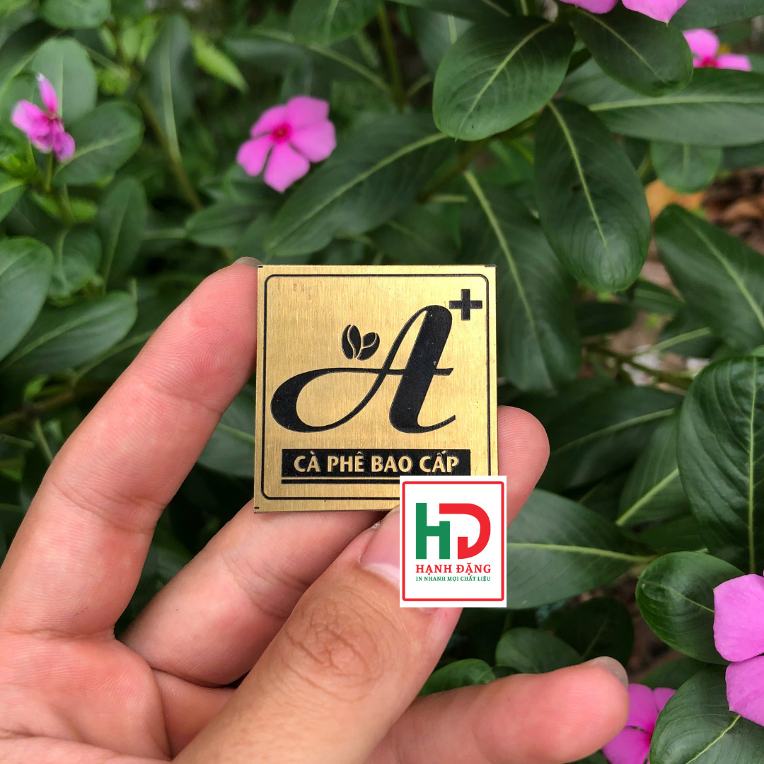 Tem Đồng Ăn Mòn Logo Thương Hiệu Cà Phê