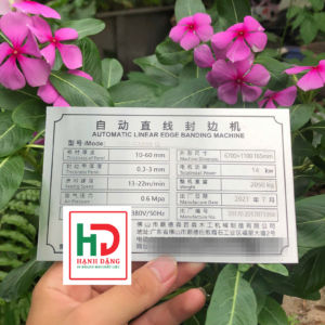 Tem Nhôm Thông Số Máy Móc Công Nghiệp