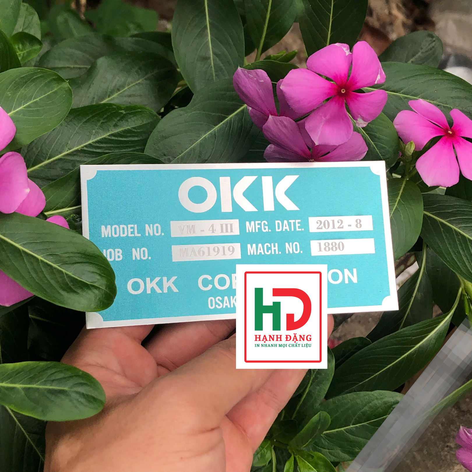 Tem Nhôm Thông Số Máy Cơ Khí